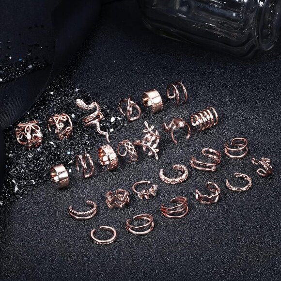 25PCS Ear Cuff for Women Non Piercing Clip on Cartilage Helix Wrap Earrings Adju - Picture 6 of 7